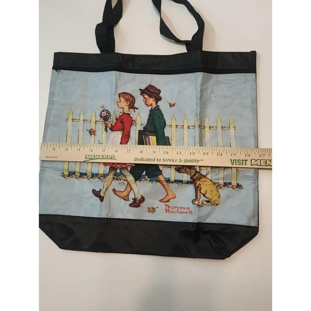 Norman Rockwell Large Tote Shopping Bag - Picture 4 of 6